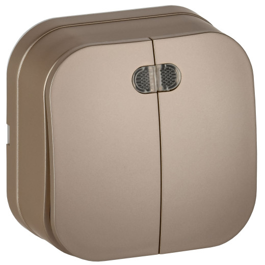 GLORY Выключ. 2-кл. с инд. о/у 10А ВС20-2-1-ХШм шамп. м. IEK