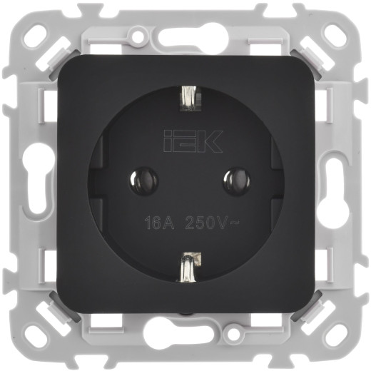 FLITE Роз. с з/к без з/ш б/к 16А РС11-1-ФлЧ чер. IEK