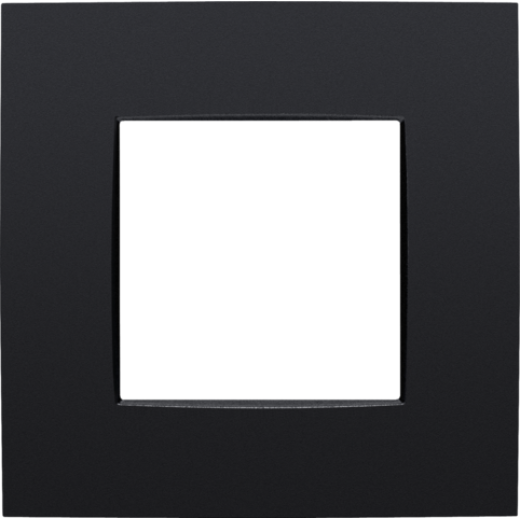 Рамка на 1 пост, черный матовый