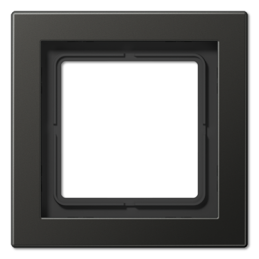 Рамка для вертикальной и горизонтальной установки, 1 пост, металл, антрацит, LS Design