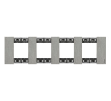 BT Living now Сталь Рамка немецкий стандарт 4 поста (2+2+2+2 мод).
