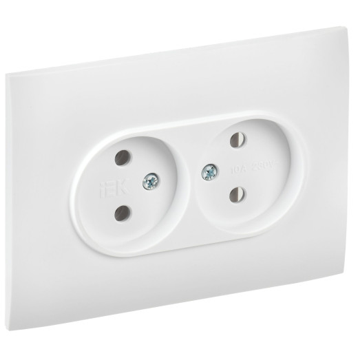 SKANDY Роз. 2-я без з/к/ш 10А в сб. SK-R10W арк. бел. IEK