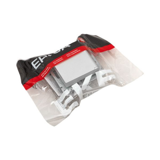 Механизм розетки, 16А, IP44, с заземлением, со шторками, c крышкой, алюминий Эпика EKF