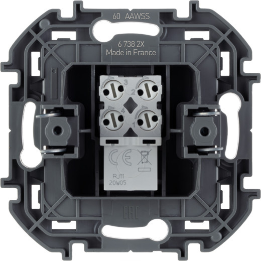 Розетка телефонная RJ11 - Legrand/Daccord Inspiria - белый