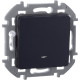 Переключатель одноклавишный с подсветкой/индикацией - Legrand/Daccord Inspiria - 10АХ 250В безвинтовые зажимы - антрацит
