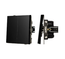 Arlight Механизм выключателя двухклавишный непроходной SWT-TENDO-MK02-PL-BK (230V, 10A) (-)