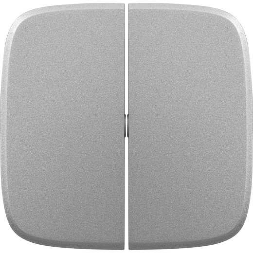 Valena ALLURE.Лицевая панель для двухклавишного выключателя.Алюминий