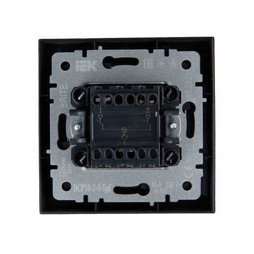 BRITE Выключ. 2-кл. 10А в сб. ВСР10-2-0-БрГ граф. IEK