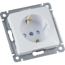 Hegel Мастер внутр Белая РС16-412 Розетка с/з, со шторками, механизм