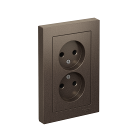 Systeme Electric AtlasDesign Мокко Розетка б/з двойная, 16А, в сборе