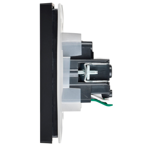 FORTE&PIANO Роз. с з/к/ш с кр. б/к 16А IP44 FP119 чер. IEK