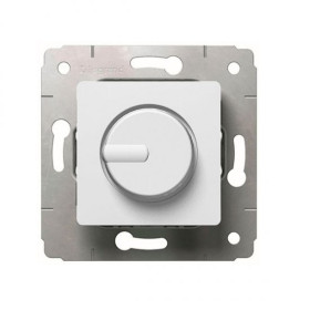 Legrand DIY Cariva Бел Светорегулятор поворотный 300W для л/н (вкл поворотом).