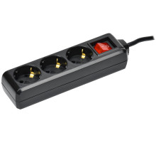 IEK Удлинитель У03К 3 места с/з 3м 3х1мм2 16А 250В чер.