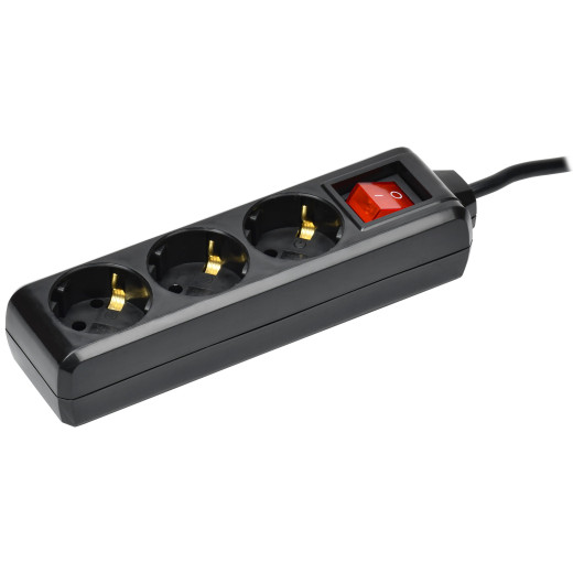 Удлинитель У03К 3 места с/з 3м 3х1мм2 16А 250В чер. IEK