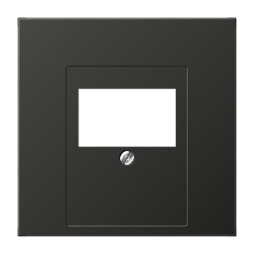 Крышка для ТАЕ и USB розеток, фиксация винтом, металл, антрацит, Aluminium