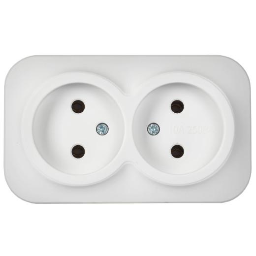 GLORY Роз. 2-я без з/к/ш о/у 10А РС22-2-ХБм бел. м. IEK