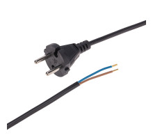 REXANT Шнур электрический с вилкой ПВС 2х0,75 мм2 5м (черный).