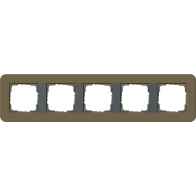 Gira E3 Дымчатый/Антрацит Рамка 5-ая