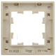 BRITE Рамка 1-мест. РУ-1-Бр беж. рифленый IEK