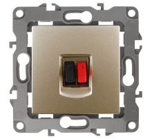 ЭРА Розетка Серия 12 12-3111-04 аудио IP20 шампань