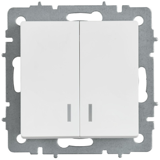 BRITE Выключ. 2-кл. с инд. 10А ВС10-2-1-БрАБ а/б IEK