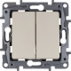 Выключатель двухклавишный - Legrand Etika - 10А 250В безвинтовые зажимы - слоновая кость