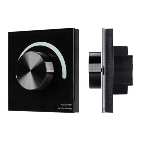 Arlight Панель SMART-P1-DIM-G-IN Black (3V, Rotary, 2.4G) (IP20 Пластик, 5 лет)