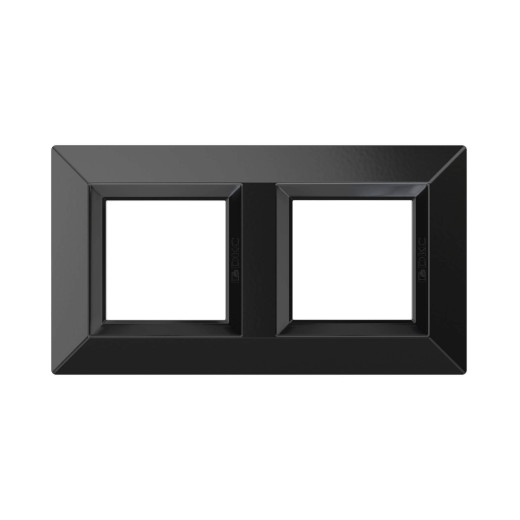 Рамка из металла 2 поста (4 мод.), Avanti, черная