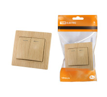 TDM Выключатель 2 кл. с подсветкой 10А 