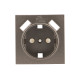 Валенсия лицевая панель розетки 1-местной с/з 16А графит с защ. штор. с 2 USB 2,1А EKF PROxima