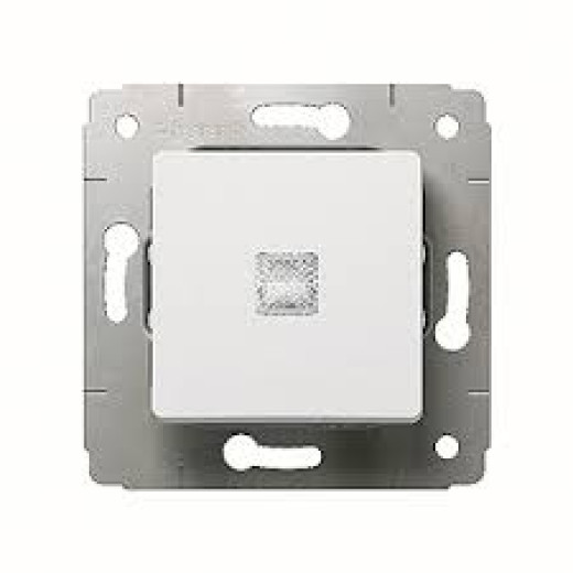 Выключатель - Cariva - с подсветкой - автоматические клеммы - 10 АX - 250 В~ - белый