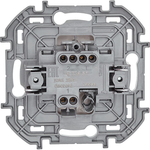 Переключатель одноклавишный - Legrand/Daccord Inspiria - 10АХ 250В безвинтовые зажимы - слоновая кость