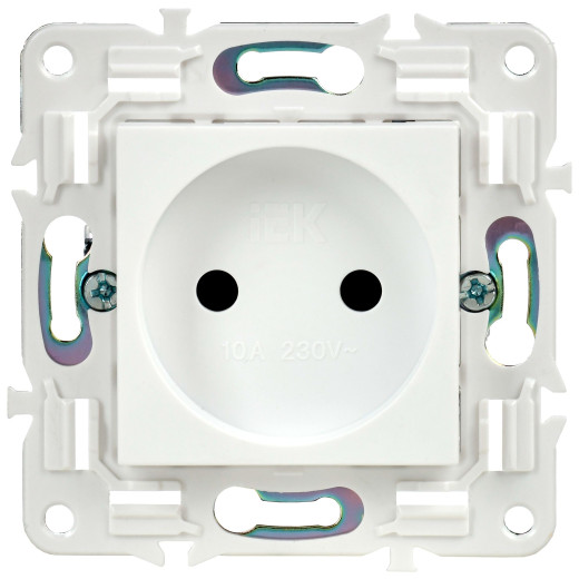 SKANDY Роз. без з/к с з/ш 10А SK-R01W арк. бел. IEK