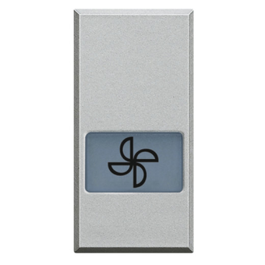 Axolute Клавиши с подсвечиваемыми символами для выключателей в дизайне AXIAL - 1 модуль, вентилятор, алюминий