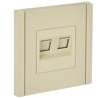 IEK FORTE&PIANO Ваниль Розетка двойная RJ11+RJ45 кат.5E FP435