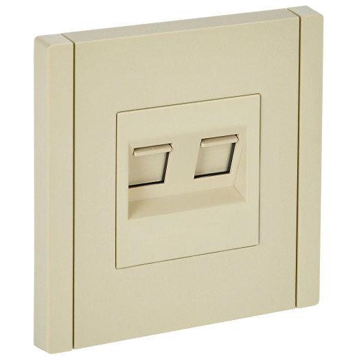 FORTE&PIANO Роз. двойная RJ11+RJ45 кат.5E FP435 ван. IEK