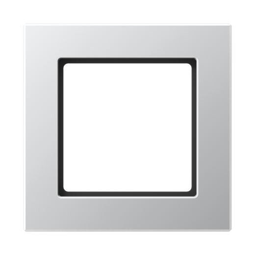 Рамка для вертикальной и горизонтальной установки, 1 пост, дюропласт, алюминий, A CREATION