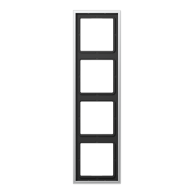 JUNG LS 990 Алюминий Рамка 4-ая