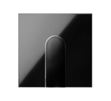 Simon 100 Черный глянец Накладка широкого вывода кабеля