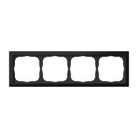 Systeme Electric ArtGallery Pure Матовое органическое стекло Черный Рамка 4-ая