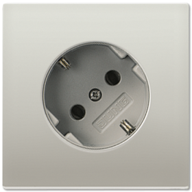 JUNG LS 990 Edelstahl Розетка с/з винт. зажим, 45градусов