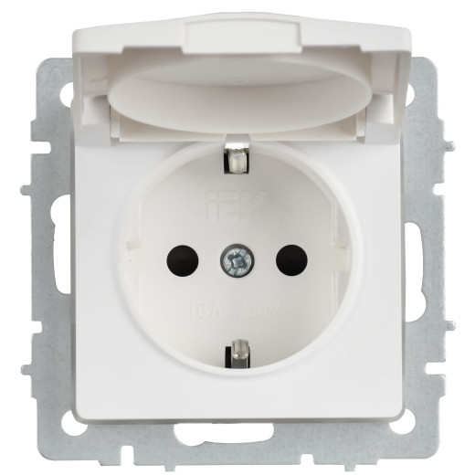 BRITE Роз. с з/к/ш с кр. 16А IP44 РСбш10-3-44-БрАБ а/б IEK