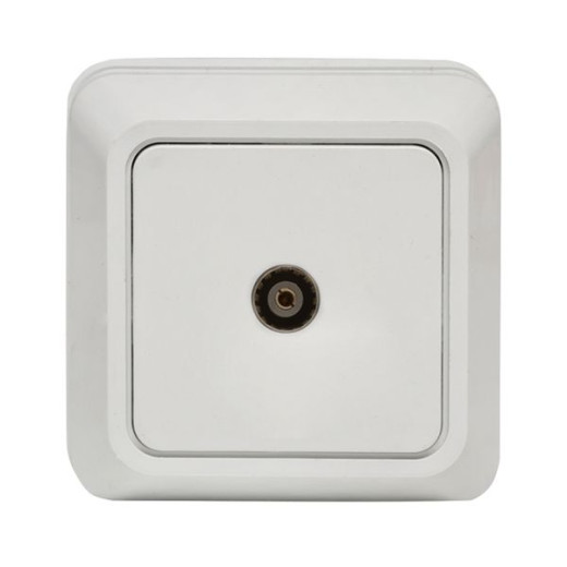 Розетка TV 1-мест. 75Ом 5-862МГц бел. Рим EKF PROxima