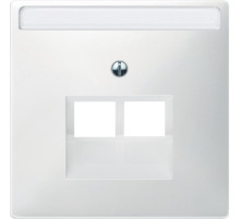 Schneider Electric Merten SD Бел Накладка розетки ТЛФ/комп 2-ой наклонной (термопласт)