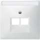 MERTEN ЦЕНТР.ПЛАТА для механизма розетки UAE, 2 поста, ПОЛ.БЕЛЫЙ, SD