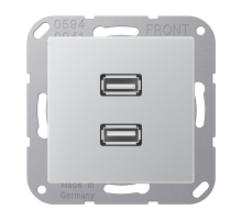 JUNG Мультимедиа разъём, алюминий