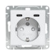 Механизм розетки с USB-C - 2шт, 16А, с заземлением, со шторками, алюминий Эпика EKF