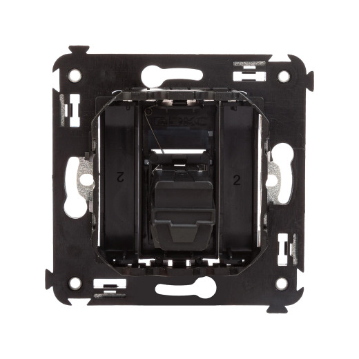 USB 3.0 розетка одинарная в стену, тип А-А, Avanti, черный матовый