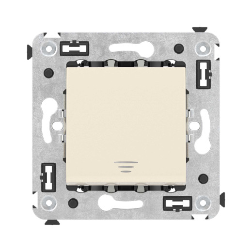 Кнопка одноклавишная в стену, Avanti, ванильная дымка