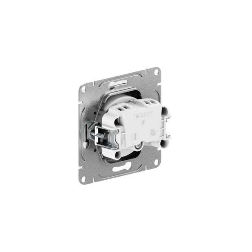 Механизм розетки, 16А, без заземления, со шторками, белый Эпика EKF